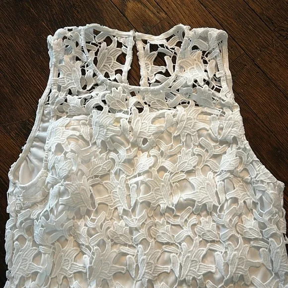 Francesca's White Lace Dress, Size M - Picture 2 of 5